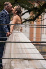 Babyonlines Plus Size Strapless Ball Gown Wedding Dresses with Lace Applique