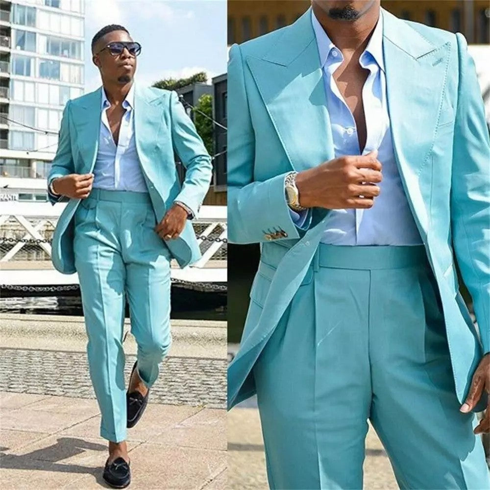 Popular Designer Wedding Suit with Peaked Lapel