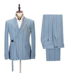 Popular Striped Peaked Lapel Wedding Suit from Men¡¯s Wearhouse