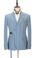 Popular Striped Peaked Lapel Wedding Suit from Men¡¯s Wearhouse