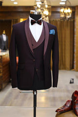 Purple Morning Suit Wedding Tuxedo - Shawl Lapel