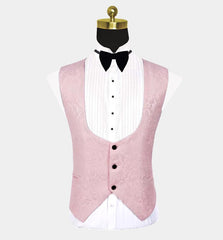 Reception Suit - Pink Jacquard Tuxedo on Sale for Groom