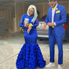 Royal Blue Party Prom Suit - Elegant On Sale for Man with Notch Lapel