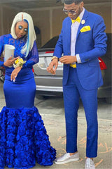 Royal Blue Party Prom Suit - Elegant On Sale for Man with Notch Lapel