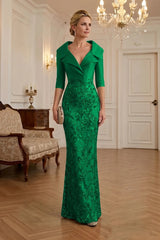 Sequin Floral Sheath Floor‑Length Mother of the Bride & Groom Dress with Satin Bodice