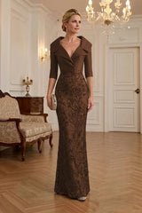Sequin Floral Sheath Floor‑Length Mother of the Bride & Groom Dress with Satin Bodice