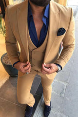 Shining Three-Piece Prom Suit with Peaked Lapel for Men 2024