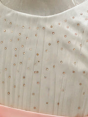 Short/Mini Beading Flower Girl Dresses with Scoop Neck Lace Satin Tulle Ball Gown