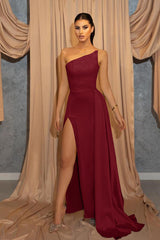 Sky Blue Sleeveless Split Mermaid Evening Dress with Sequins