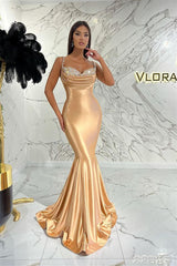 Spaghetti-Strap Mermaid Sweetheart Evening Dress with Sequins Online