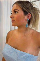 Strapless Light Blue A-Line Short Party Dress