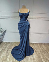 Mermaid Long Prom Dress with Pleated Sequins