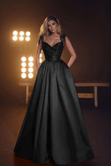 Sleeveless Long Prom Dress with Pockets, Sequins and Pleats