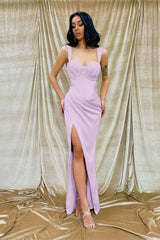 Sweetheart Mermaid Long Prom Dress with Split