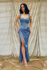 Sweetheart Mermaid Long Prom Dress with Split