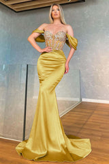Stunning Pink Off the Shoulder Mermaid Long Prom Dress with Appliques