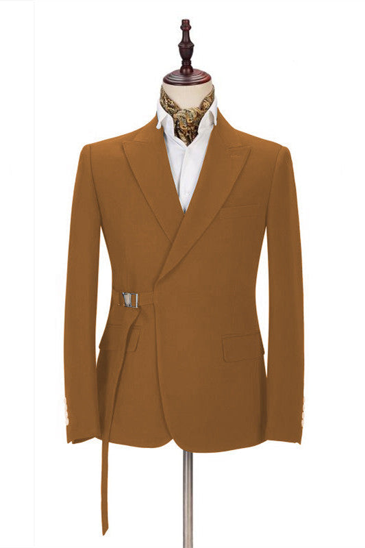 Stylish Two-Piece Prom Attire with Peaked Lapel for Men