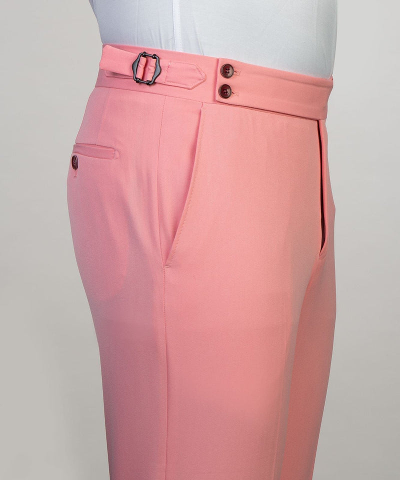 Three-Piece Pink Wedding Suit for Groom with Peaked Lapel