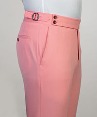 Three-Piece Pink Wedding Suit for Groom with Peaked Lapel