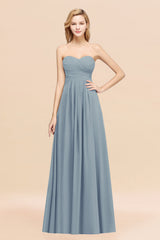 Vintage Sweetheart Long Grape Affordable Bridesmaid Dresses Online-Babyonlines