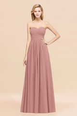 Vintage Sweetheart Long Grape Affordable Bridesmaid Dresses Online-Babyonlines
