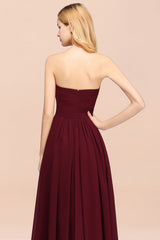 Vintage Sweetheart Long Grape Affordable Bridesmaid Dresses Online-Babyonlines