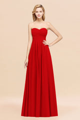 Vintage Sweetheart Long Grape Affordable Bridesmaid Dresses Online-Babyonlines