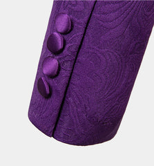 Violet Wedding Guest Suit - Classic Jacquard, Three Pieces