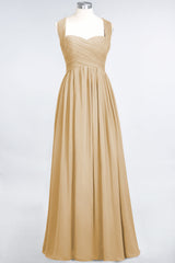 Chic Tiered Sweetheart Cap-Sleeves Bungurdy Bridesmaid Dresses-Babyonlines