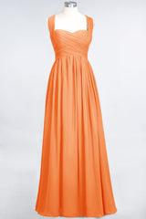 Chic Tiered Sweetheart Cap-Sleeves Bungurdy Bridesmaid Dresses-Babyonlines