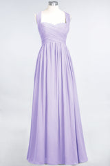 Chic Tiered Sweetheart Cap-Sleeves Bungurdy Bridesmaid Dresses-Babyonlines