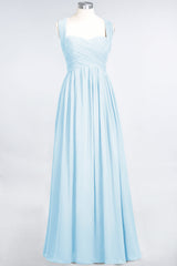 Chic Tiered Sweetheart Cap-Sleeves Bungurdy Bridesmaid Dresses-Babyonlines