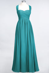 Chic Tiered Sweetheart Cap-Sleeves Bungurdy Bridesmaid Dresses-Babyonlines