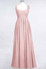 Chic Tiered Sweetheart Cap-Sleeves Bungurdy Bridesmaid Dresses-Babyonlines