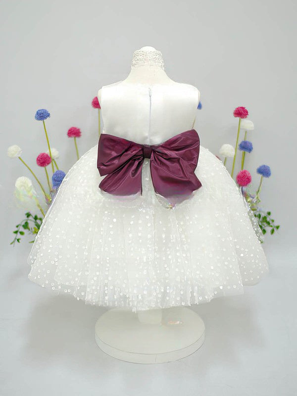 Elegant Ball Gown Scoop Neck Tulle Flower Girl Dresses