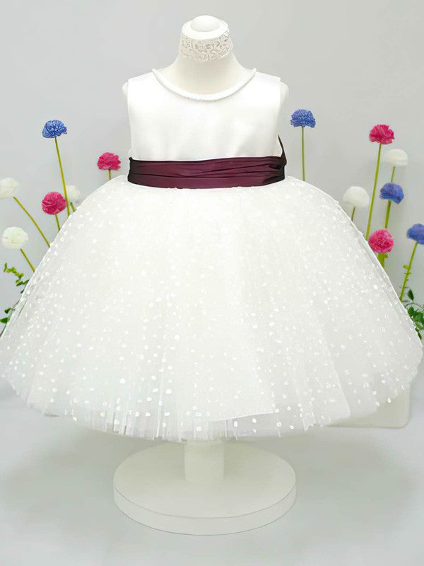 Elegant Ball Gown Scoop Neck Tulle Flower Girl Dresses