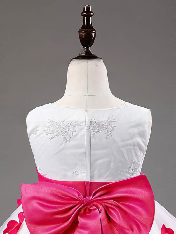 Gorgeous Flower Girl Dress with Scoop Neck & Organza Sashes/Ribbons