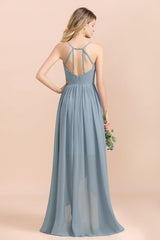 Gorgeous Hi-Lo Heart-Shaped Ruffle Bridesmaid Dress with Spaghetti Straps-Babyonlines