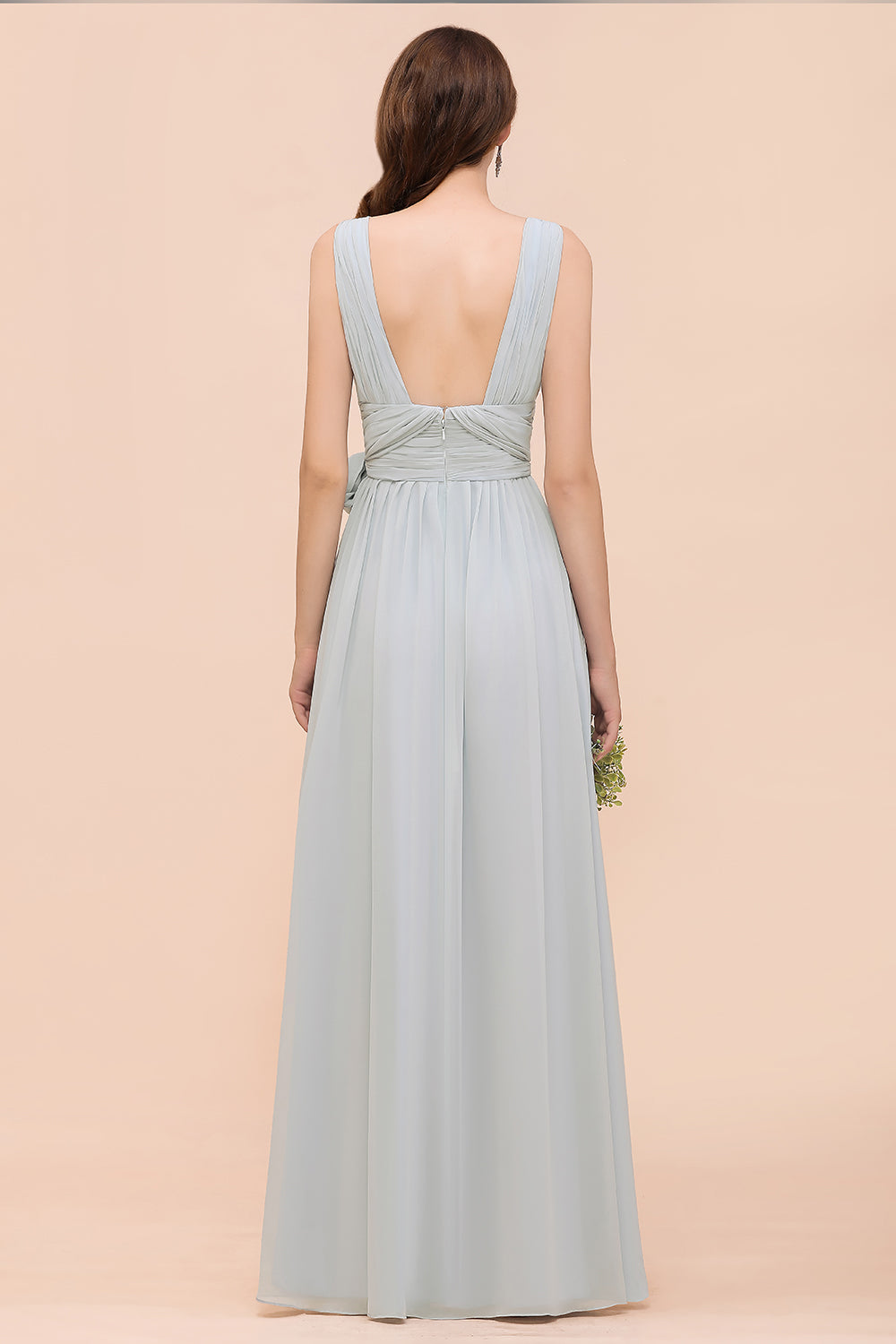 Gorgeous Ruffle Convertible Mist Chiffon Bridesmaid Dresses Online-Babyonlines