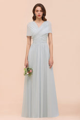 Gorgeous Ruffle Convertible Mist Chiffon Bridesmaid Dresses Online-Babyonlines