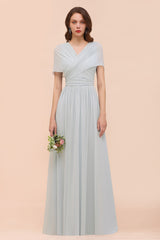 Gorgeous Ruffle Convertible Mist Chiffon Bridesmaid Dresses Online-Babyonlines