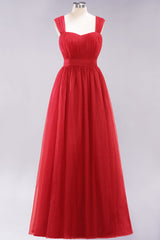 Gorgeous Sweetheart Straps Ruffle Burgundy Bridesmaid Dresses Online-Babyonlines
