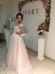 Illusion Tulle Ball Gown With Lace Appliques - Perfect for Your Special Day