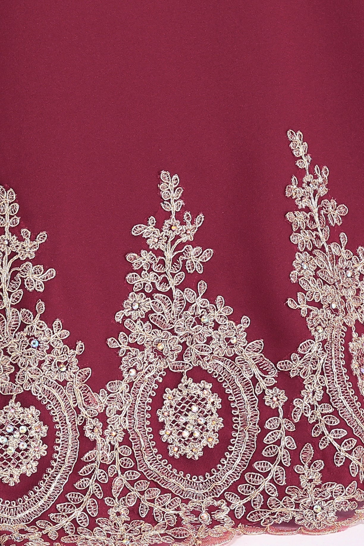 Long Mermaid Court Train Chiffon Lace Evening Dress with Appliques-Babyonlines