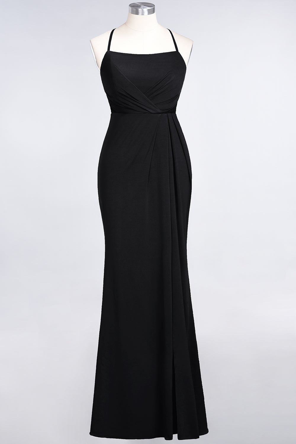 Mermaid Spandex Spaghetti Straps Ruffle Lace Bridesmaid Dress-Babyonlines