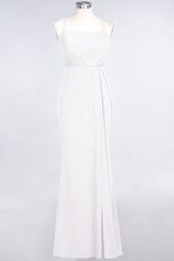 Mermaid Spandex Spaghetti Straps Ruffle Lace Bridesmaid Dress-Babyonlines