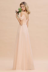 Off-the-Shoulder Sweetheart Ruched Long Bridesmaid Dress Online-Babyonlines