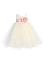 Scoop Neck Tulle Ball Gown with Sashes & Ribbons for Boutique Flower Girl Dresses