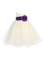 Scoop Neck Tulle Ball Gown with Sashes & Ribbons for Boutique Flower Girl Dresses