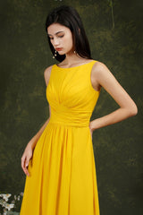 Sleeveless Bridesmaid Dress Long With Slit Online-Babyonlines